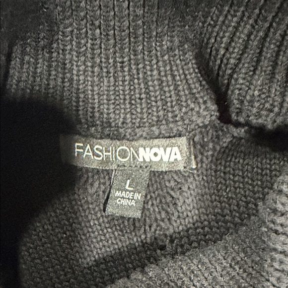 Fashion Nova Black Off-the-Shoulder Sweater - Picture 7 of 7